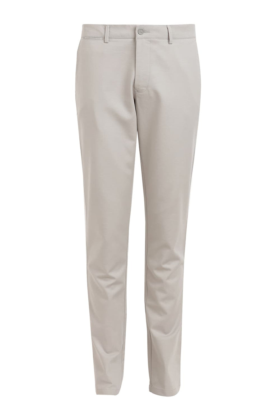 BASICS TAPERED FIT HARBOR MIST GREY COTTON STRETCH DOBBY TROUSER