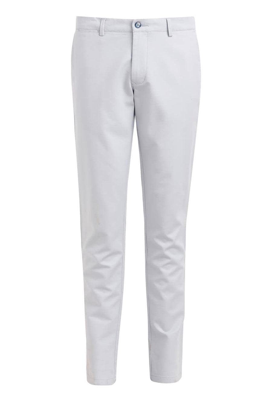 BASICS TAPERED FIT ARCTIC ICE BLUE COTTON STRETCH DOBBY TROUSER