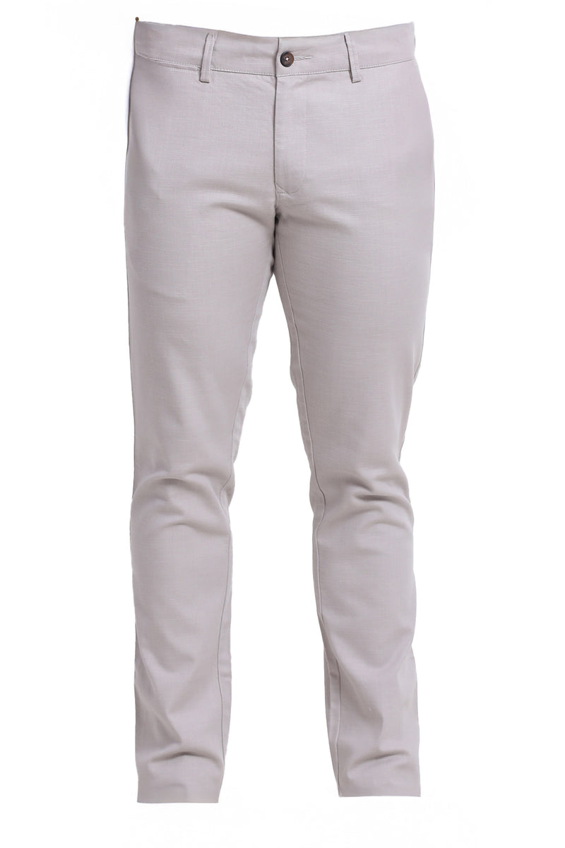 TAPERED FIT COTTON STRETCH DOBBY TROUSER