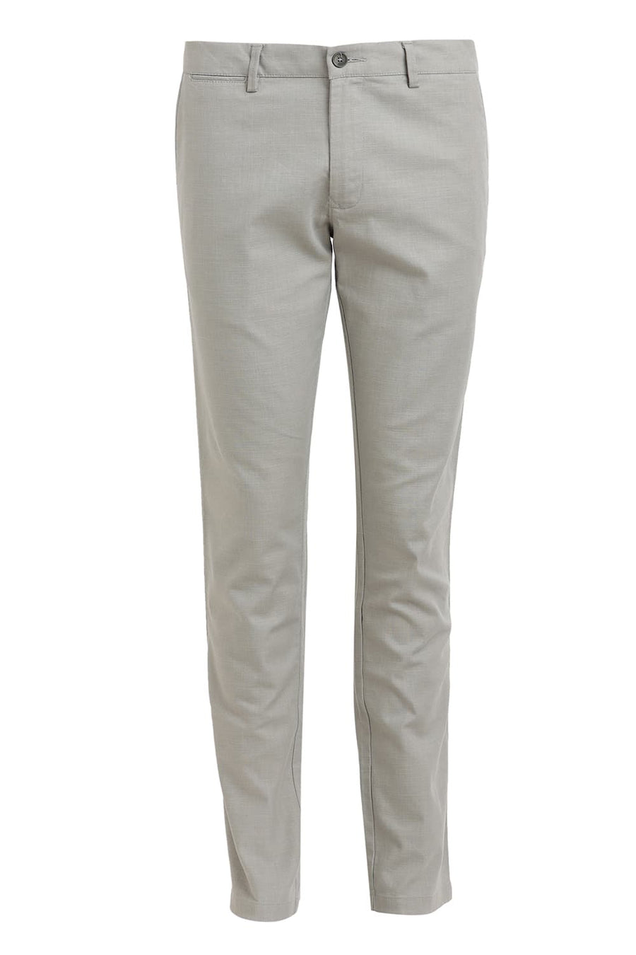 BASICS TAPERED FIT LONDON FOG GREEN COTTON STRETCH DOBBY TROUSER