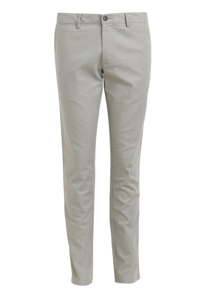 TAPERED FIT COTTON STRETCH DOBBY TROUSER