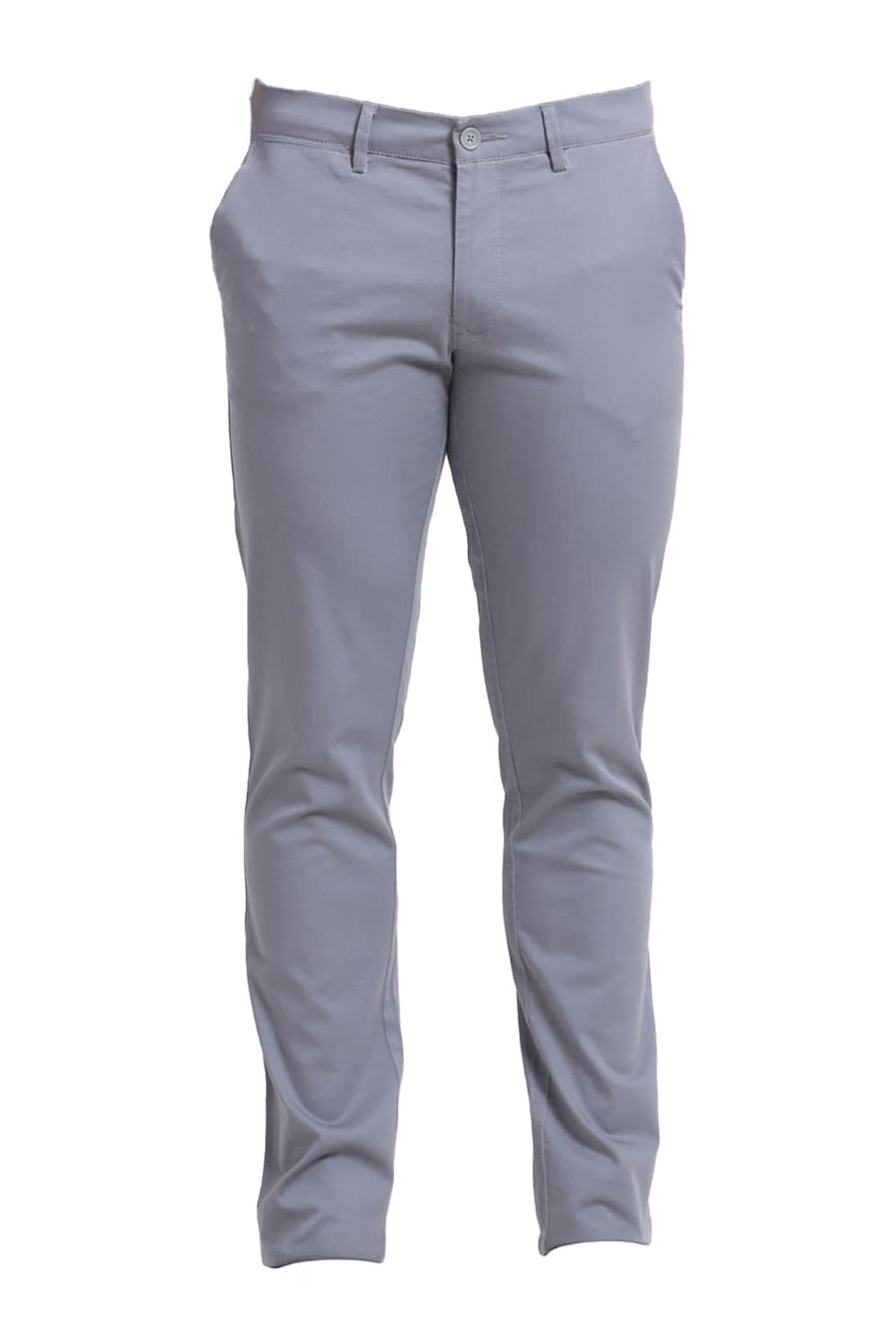 BASICS TAPERED FIT PALOMA GREY COTTON STRETCH DOBBY TROUSER