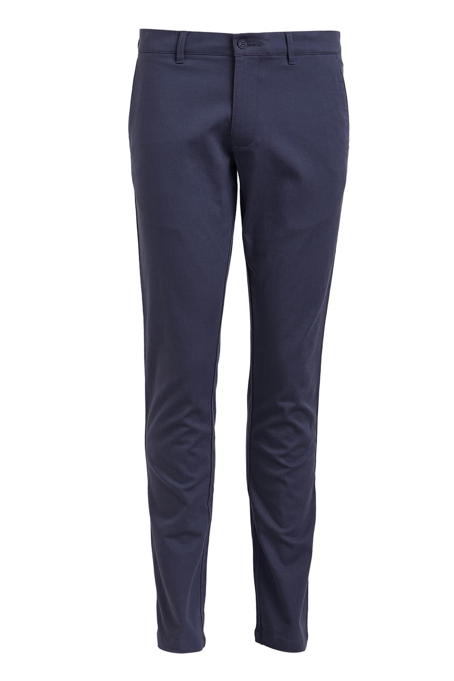 BASICS TAPERED FIT BERING SEA BLUE COTTON STRETCH DOBBY TROUSER