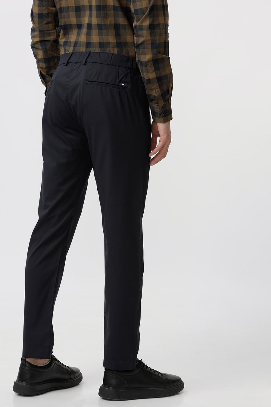 BASICS DRIFT FIT DEEP WELL NAVY CATONIC POLY VISCOSE TWILL TROUSER