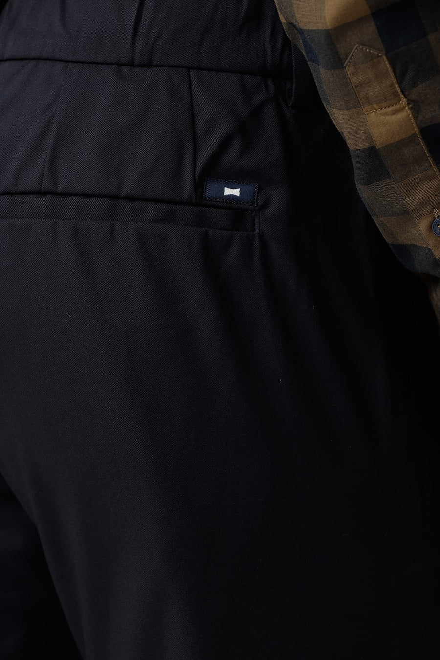 BASICS DRIFT FIT DEEP WELL NAVY CATONIC POLY VISCOSE TWILL TROUSER