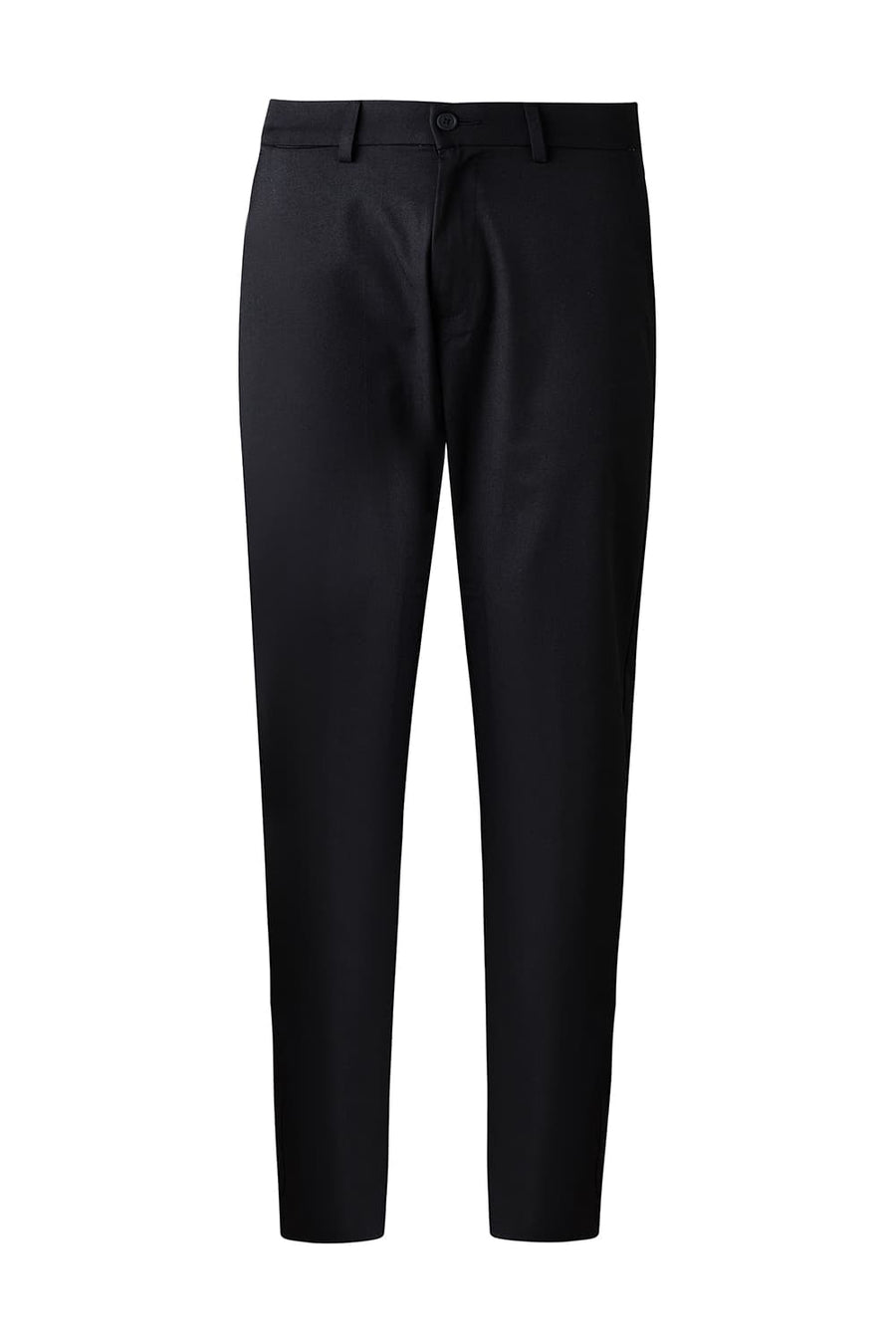 BASICS DRIFT FIT JET BLACK CATONIC POLY VISCOSE TWILL TROUSER