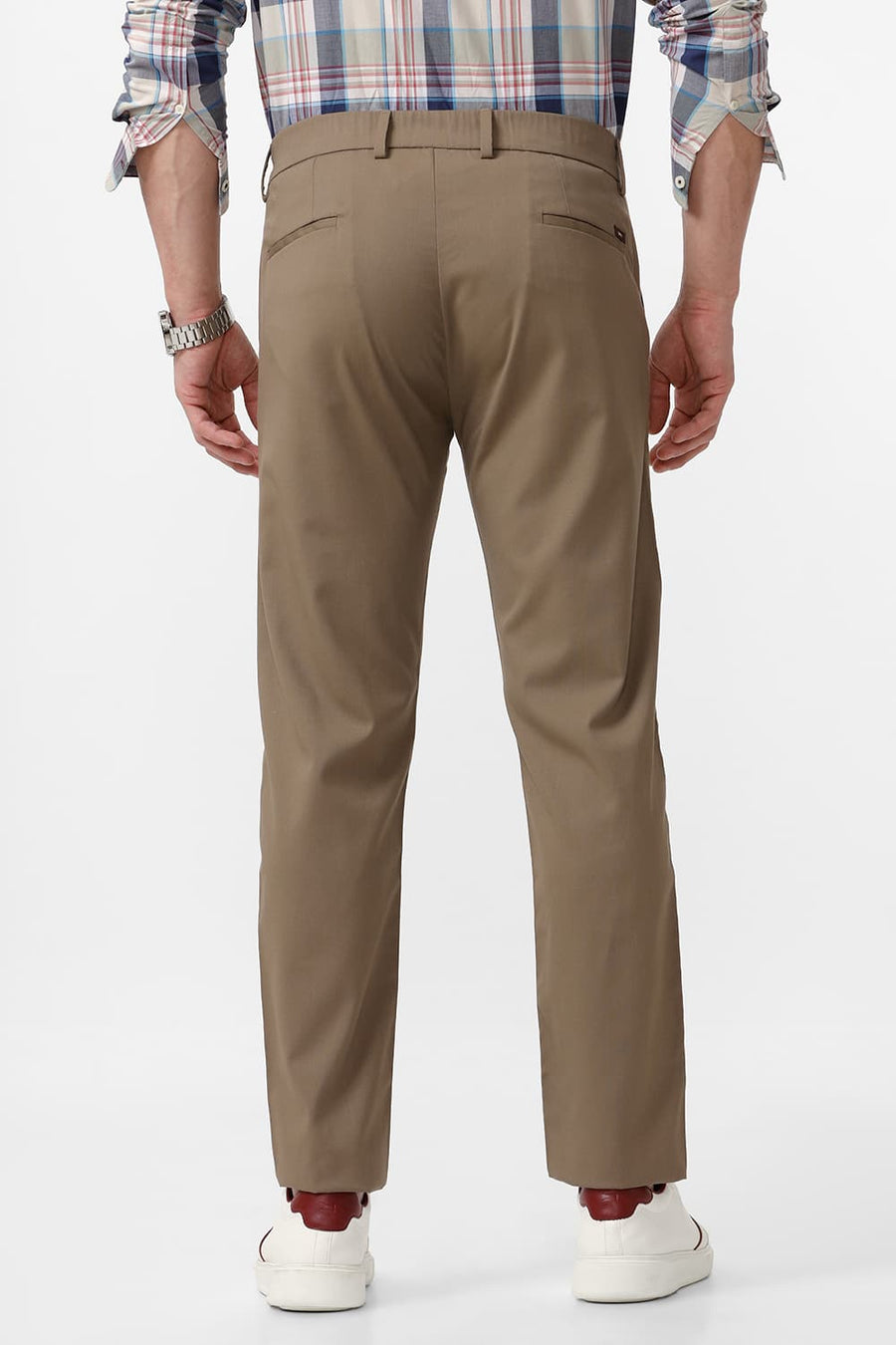 BASICS DRIFT FIT BUTTER NUT KHAKI CATONIC POLY VISCOSE TWILL TROUSER