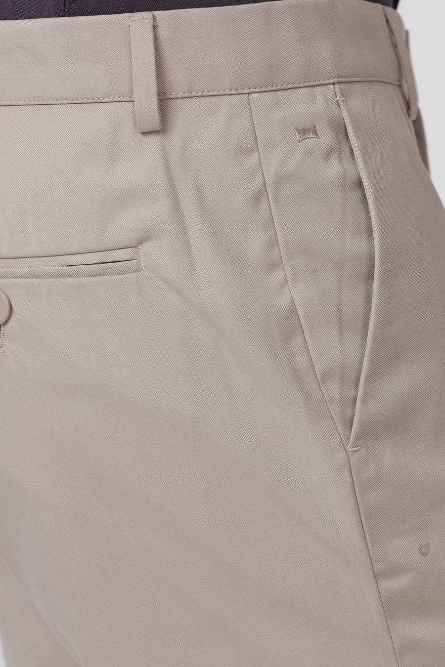 BASICS DRIFT FIT FEATHER BEIGE CATONIC POLY VISCOSE TWILL TROUSER