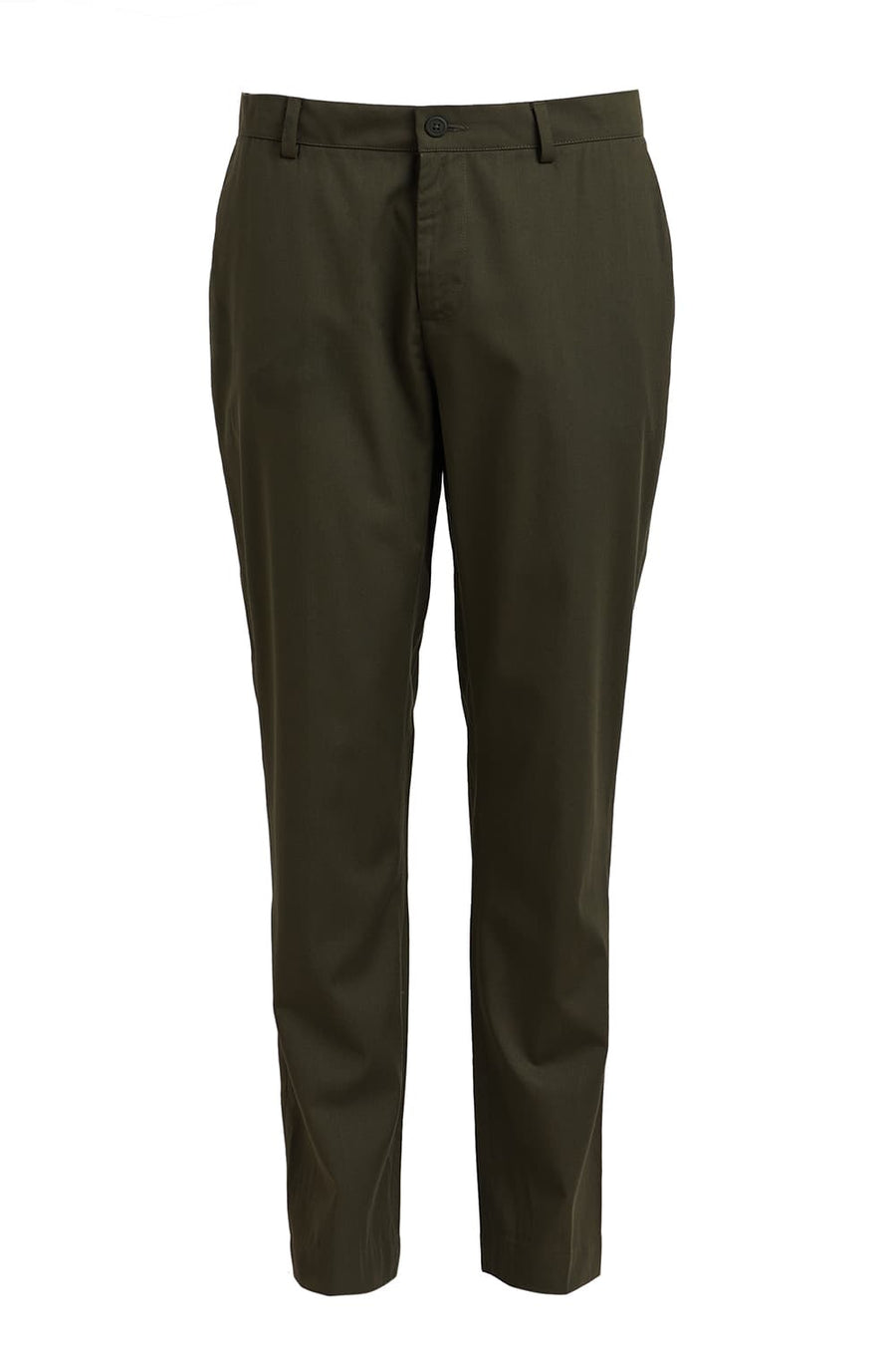 BASICS DRIFT FIT CAPULET OLIVE CATONIC POLY VISCOSE TWILL TROUSER