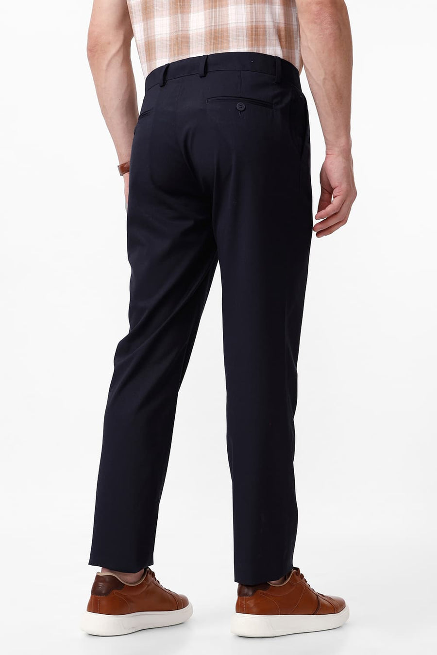 BASICS DRIFT FIT CARBON NAVY CATONIC POLY VISCOSE TWILL TROUSER