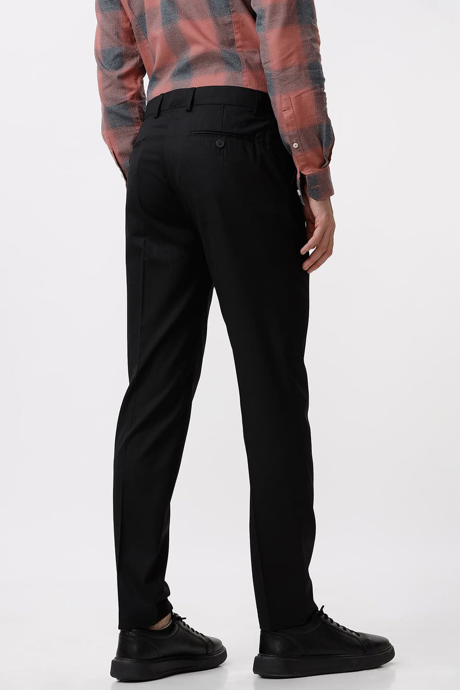 BASICS DRIFT FIT TAP SHOE BLACK CATONIC POLY VISCOSE TWILL TROUSER