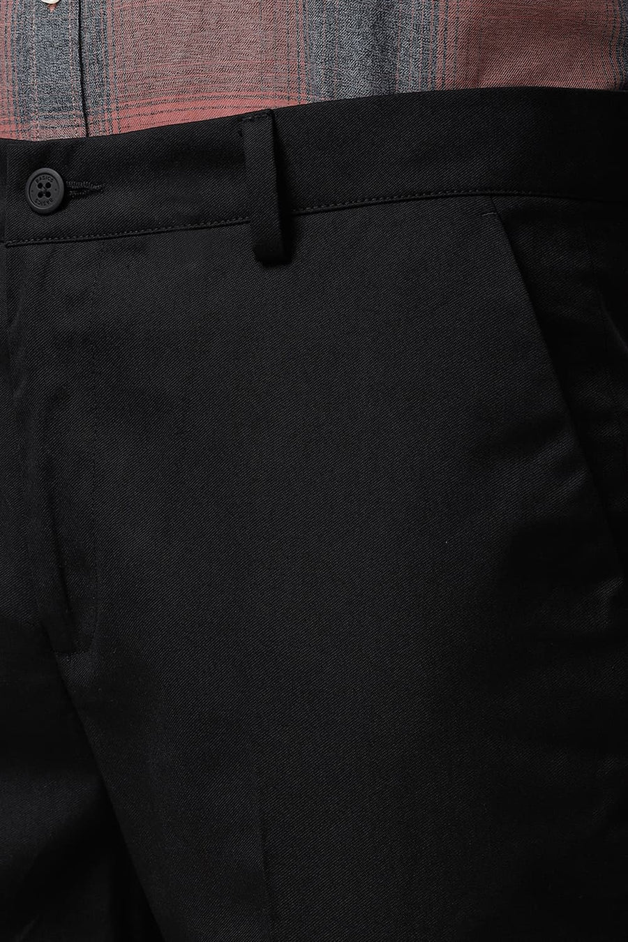 BASICS DRIFT FIT TAP SHOE BLACK CATONIC POLY VISCOSE TWILL TROUSER