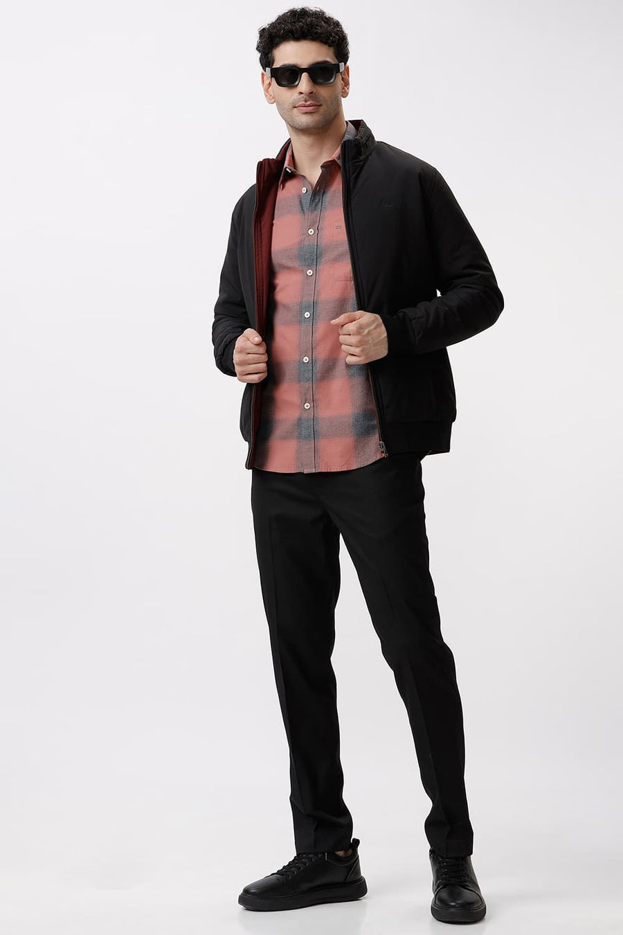 BASICS DRIFT FIT TAP SHOE BLACK CATONIC POLY VISCOSE TWILL TROUSER