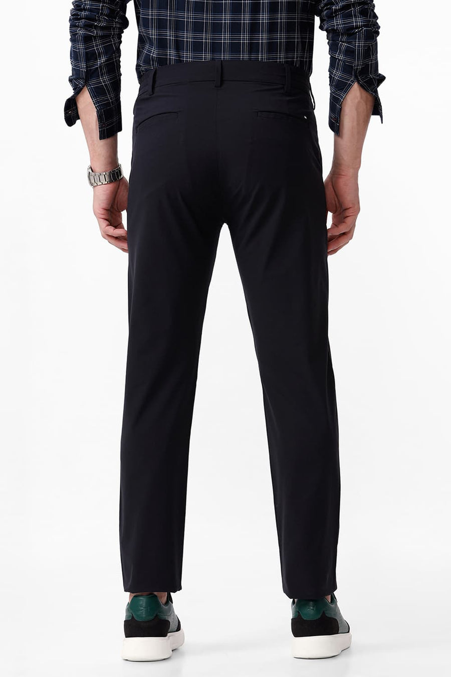 BASICS DRIFT FIT PHANTOM BLACK POLYESTER STRETCH DOBBY TROUSER