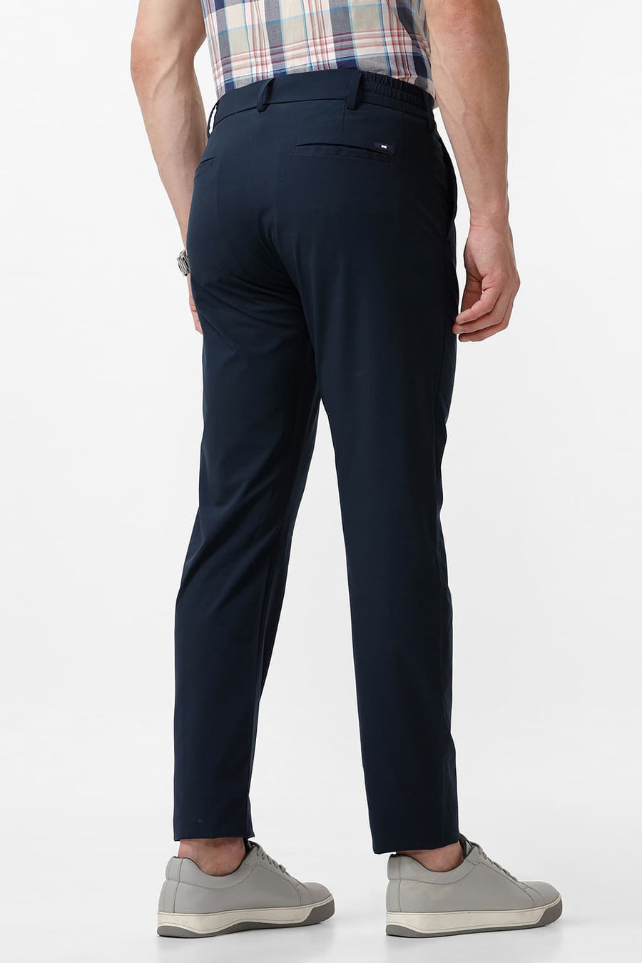 BASICS DRIFT FIT BLUEBERRY NAVY POLYESTER STRETCH DOBBY TROUSER