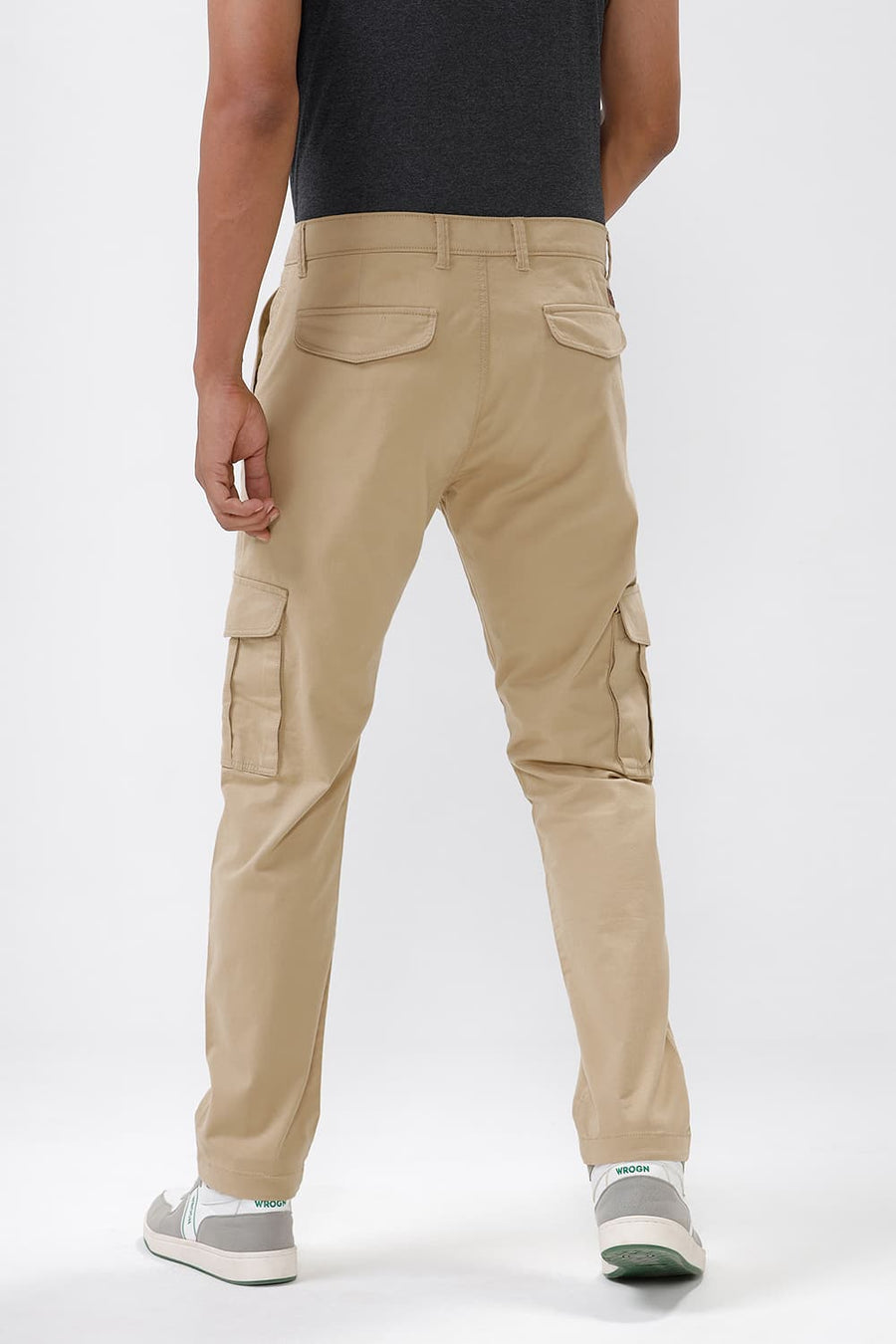 BASICS DRIFT FIT STARFISH KHAKI COTTON STRETCH TROUSER
