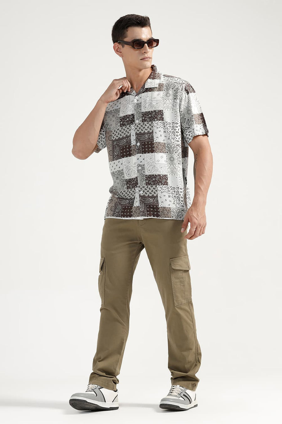 BASICS DRIFT FIT MILITARY OLIVE COTTON STRETCH TROUSER