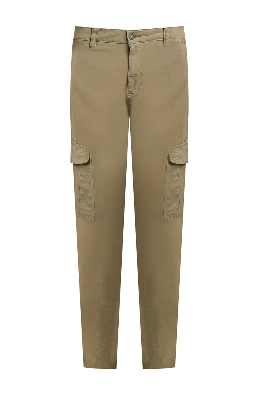 BASICS DRIFT FIT MILITARY OLIVE COTTON STRETCH TROUSER