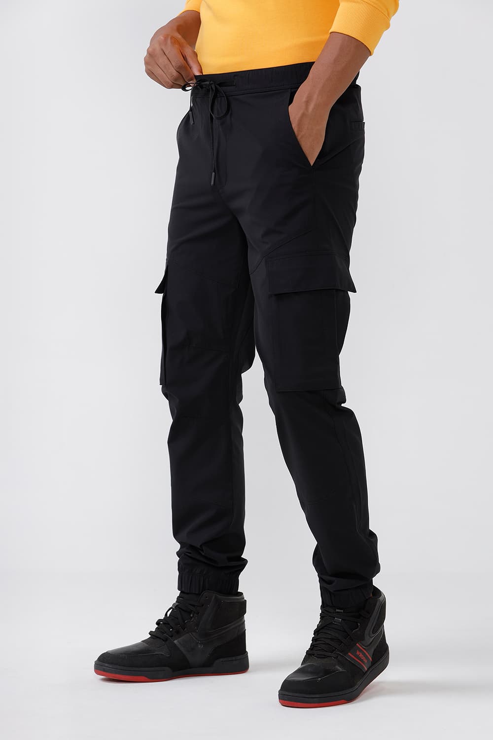 BASICS DRIFT FIT INDIAN INK NAVY COTTON STRETCH TROUSER