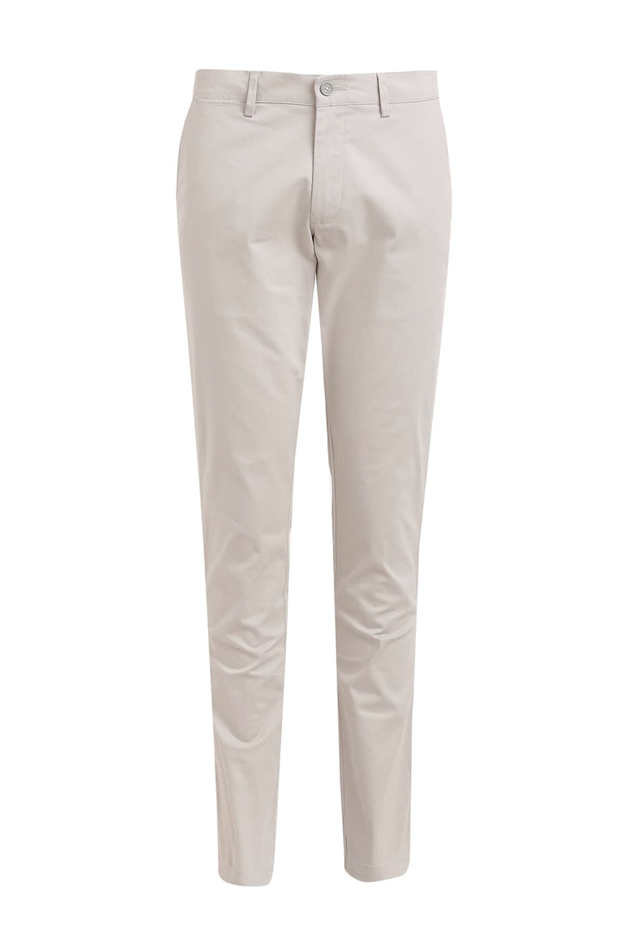 BASICS TAPERED FIT CHATEAU GREY COTTON STRETCH DOBBY TROUSER