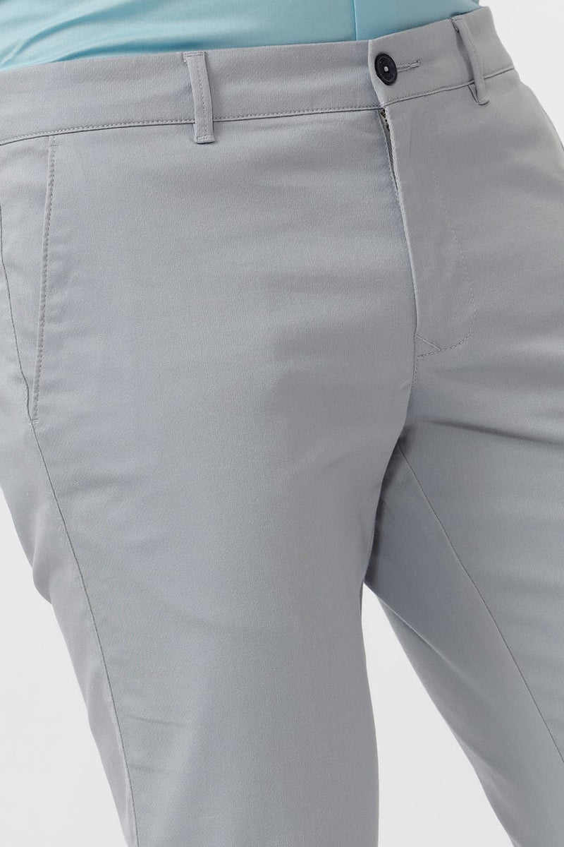 TAPERED FIT COTTON STRETCH DOBBY TROUSER