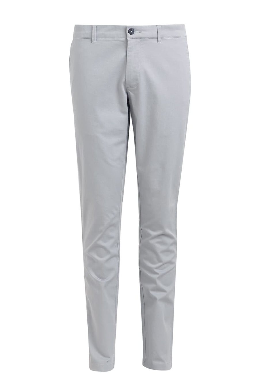 BASICS TAPERED FIT QUARRY LIGHT BLUE COTTON STRETCH DOBBY TROUSER