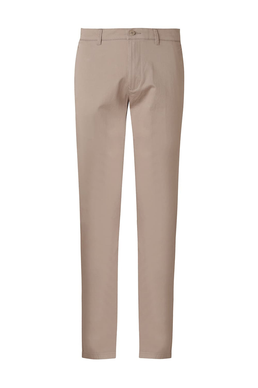BASICS SKINNY FIT HUMUS BROWN COTTON STRETCH DOBBY TROUSER
