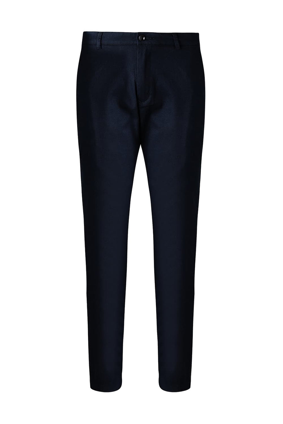 BASICS SKINNY FIT BLACK IRIS NAVY COTTON STRETCH DOBBY TROUSER