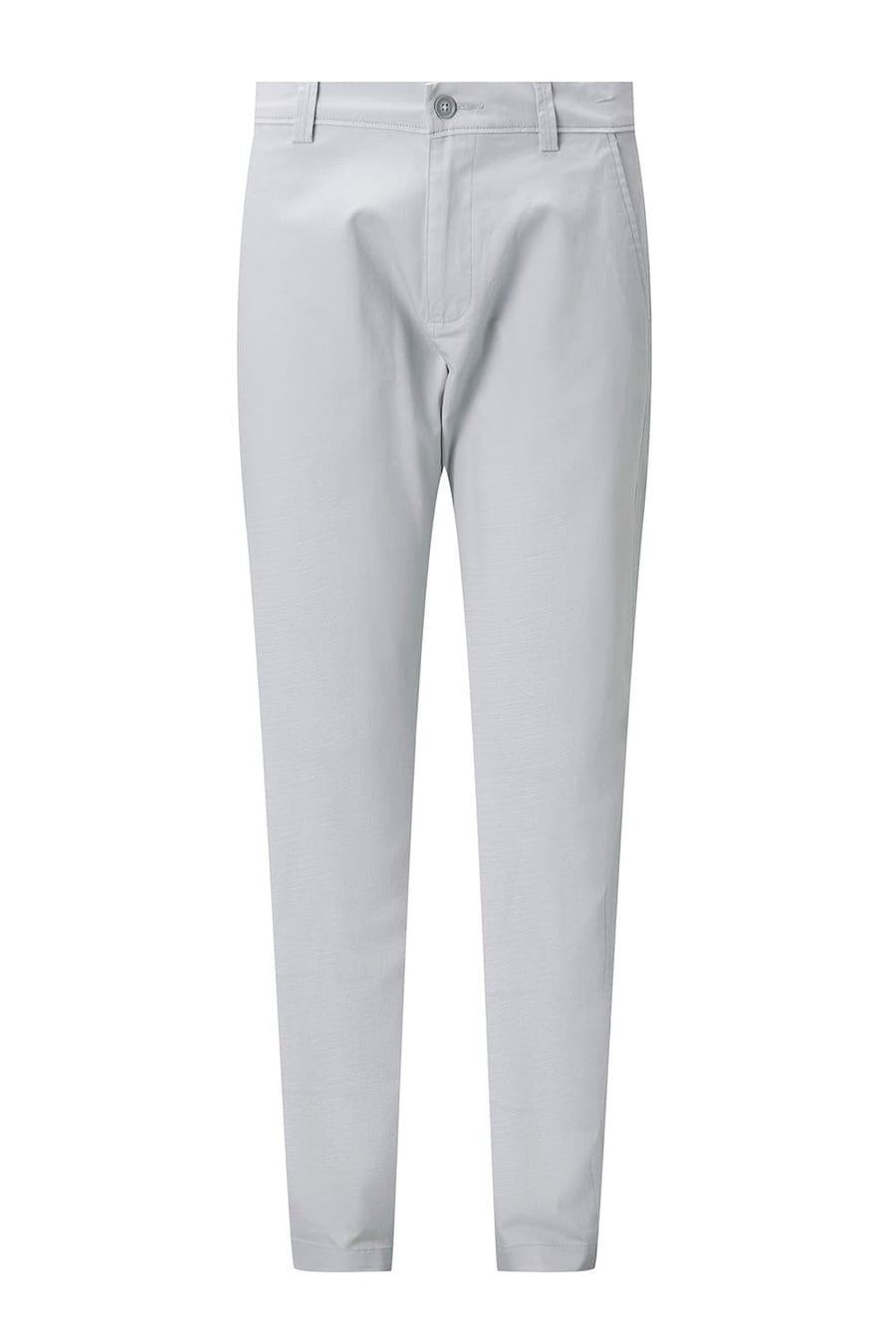 BASICS TAPERED FIT TRACING GREY COTTON STRETCH STRUCTURE TROUSER