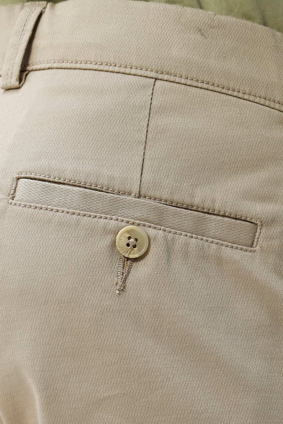 BASICS TAPERED FIT NOMAD BEIGE COTTON STRETCH STRUCTURE TROUSER