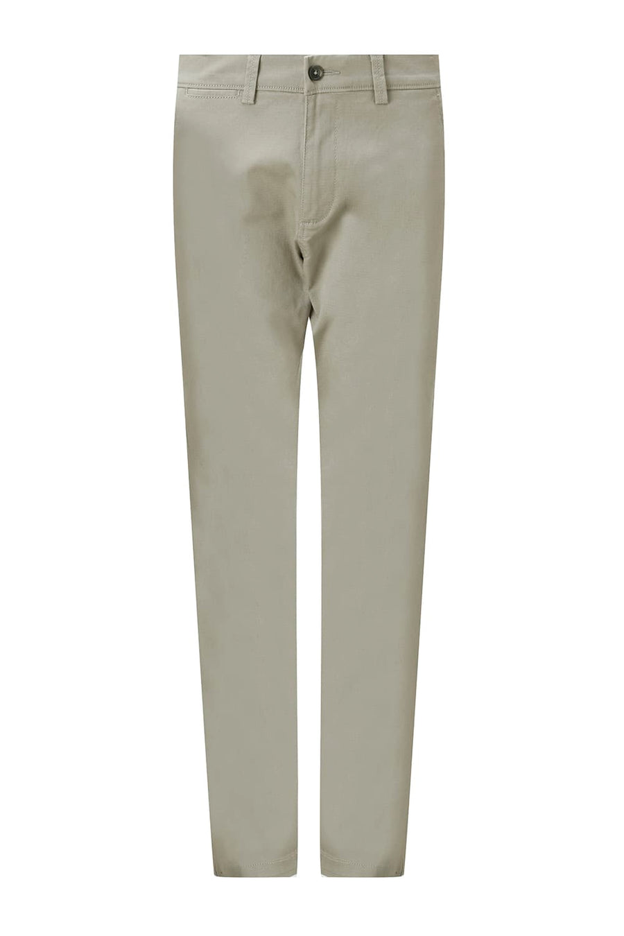 BASICS TAPERED FIT ELM GREEN COTTON STRETCH STRUCTURE TROUSER