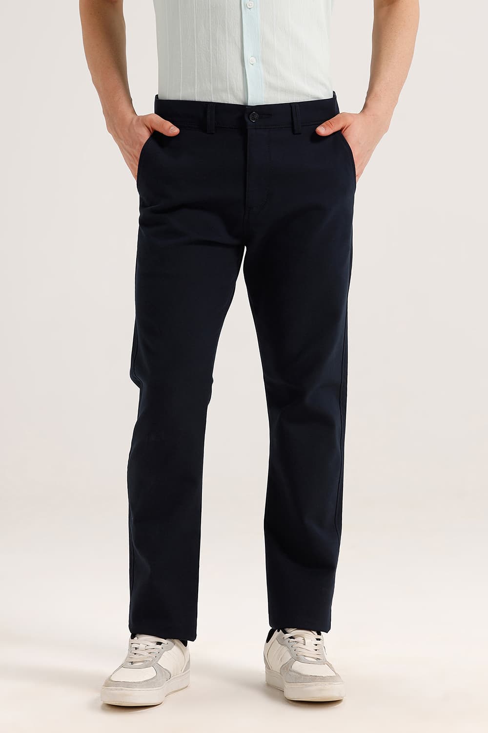 TAPERED FIT COTTON STRETCH TROUSER