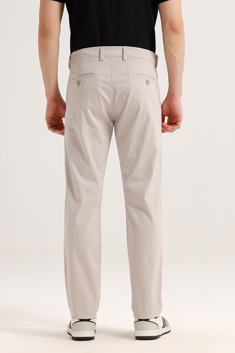 TAPERED FIT COTTON STRETCH TROUSER