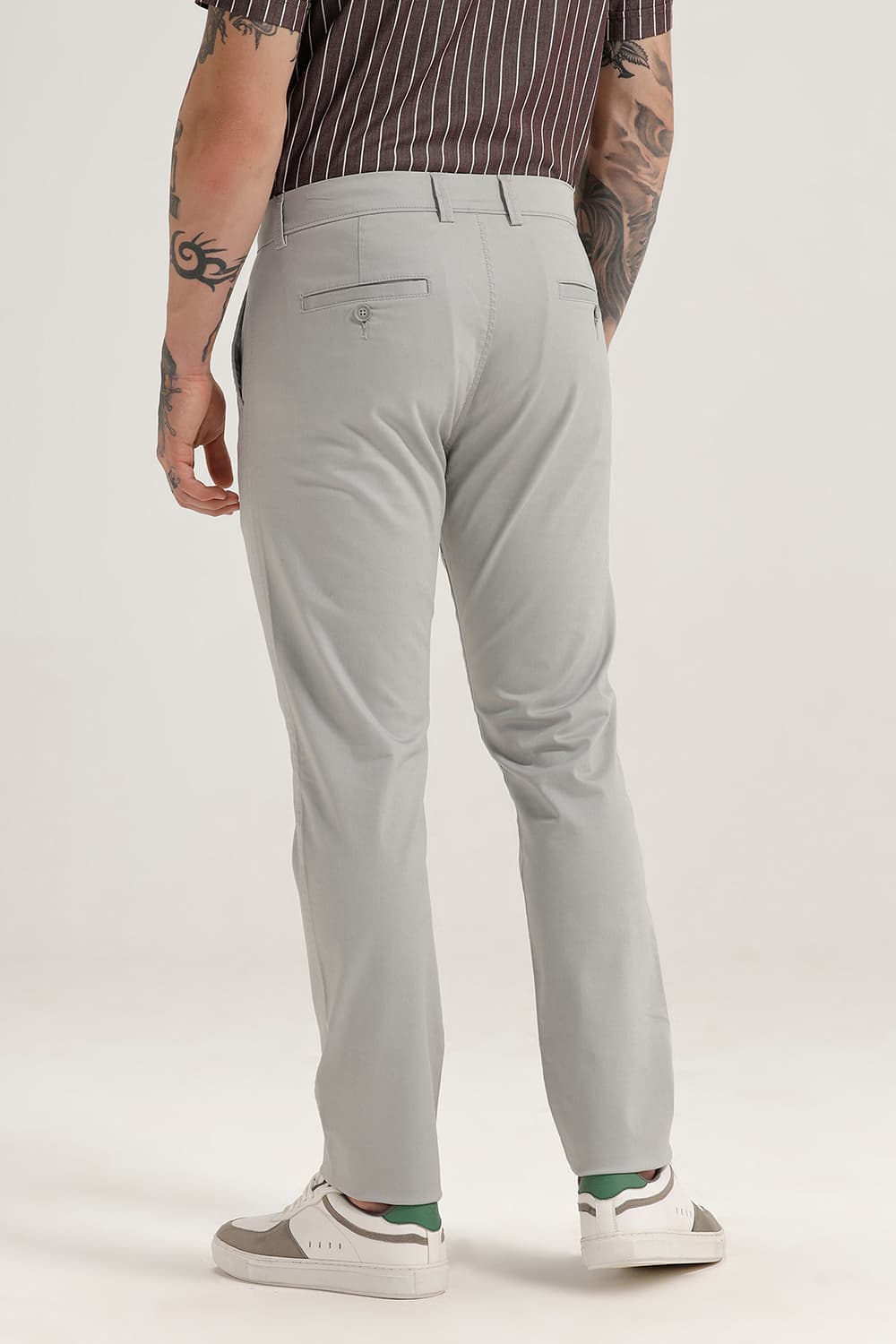 TAPERED FIT COTTON STRETCH TROUSER