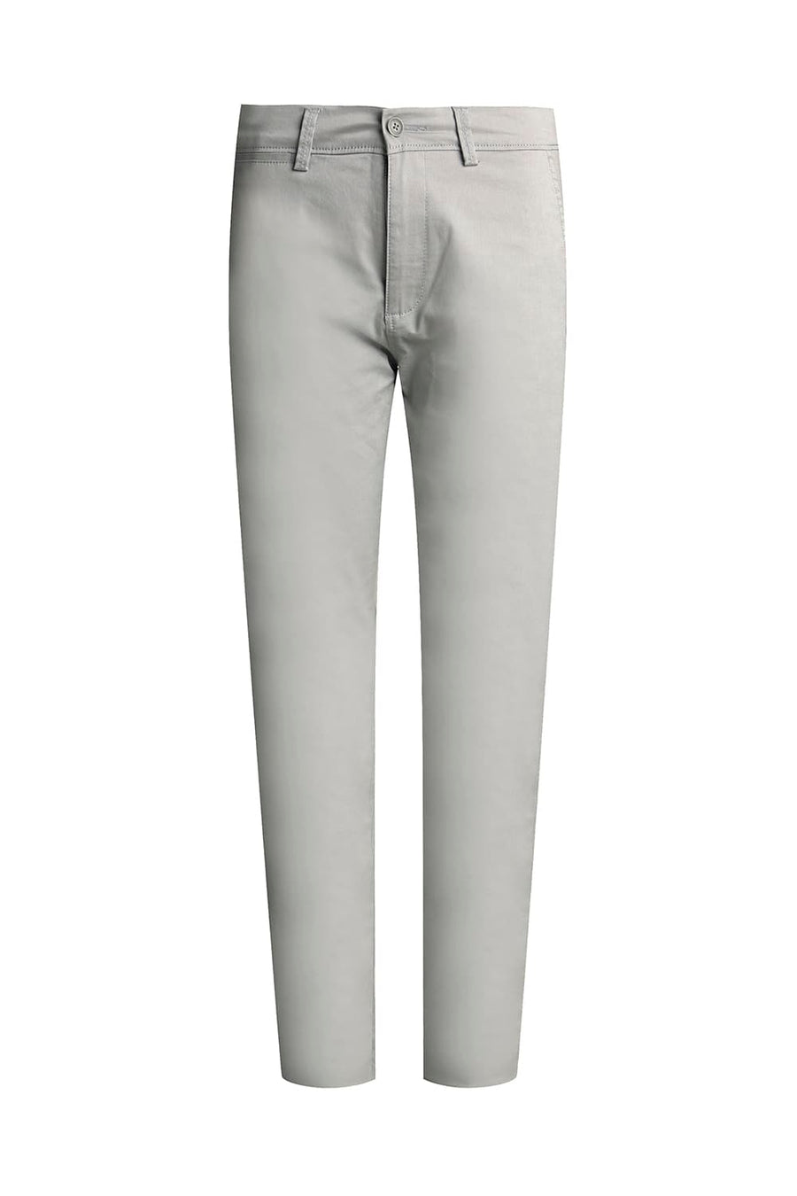 BASICS TAPERED FIT QUARRY BLUE COTTON STRETCH TROUSER
