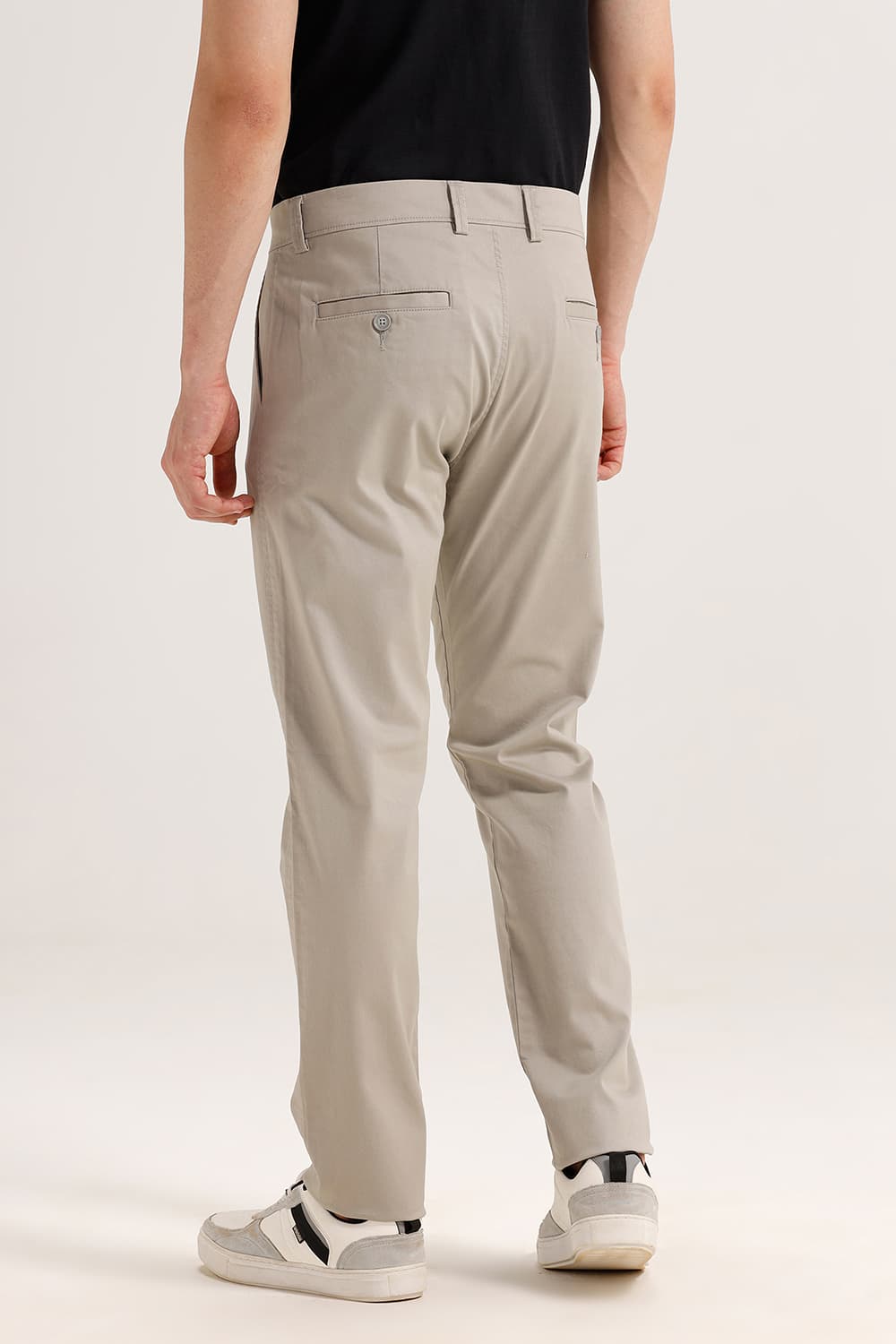 TAPERED FIT COTTON STRETCH TROUSER