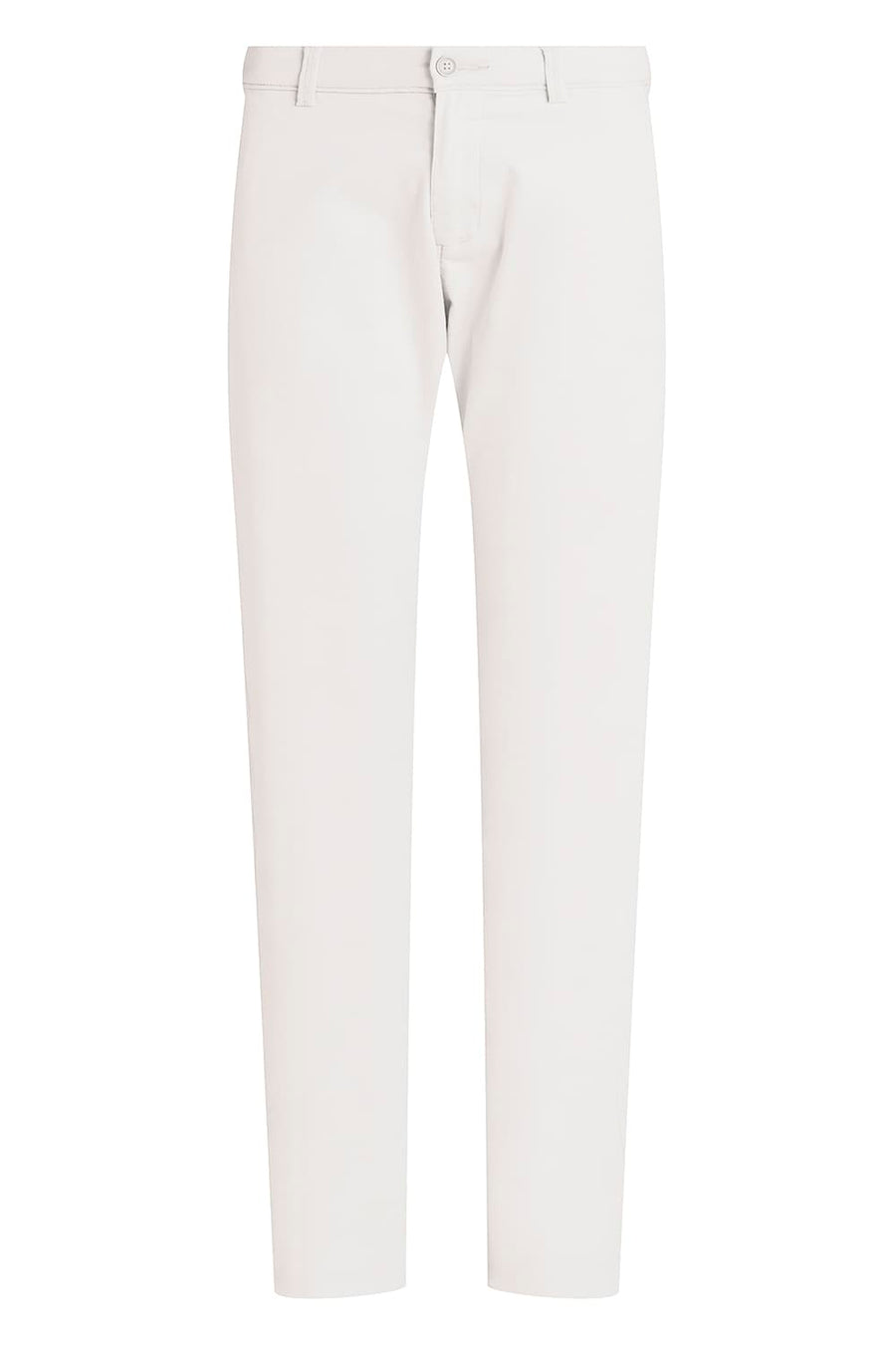 BASICS TAPERED FIT PUMICE STONE ECRU COTTON STRETCH TROUSER