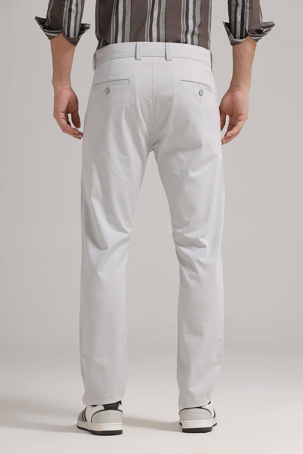 TAPERED FIT COTTON STRETCH TROUSER