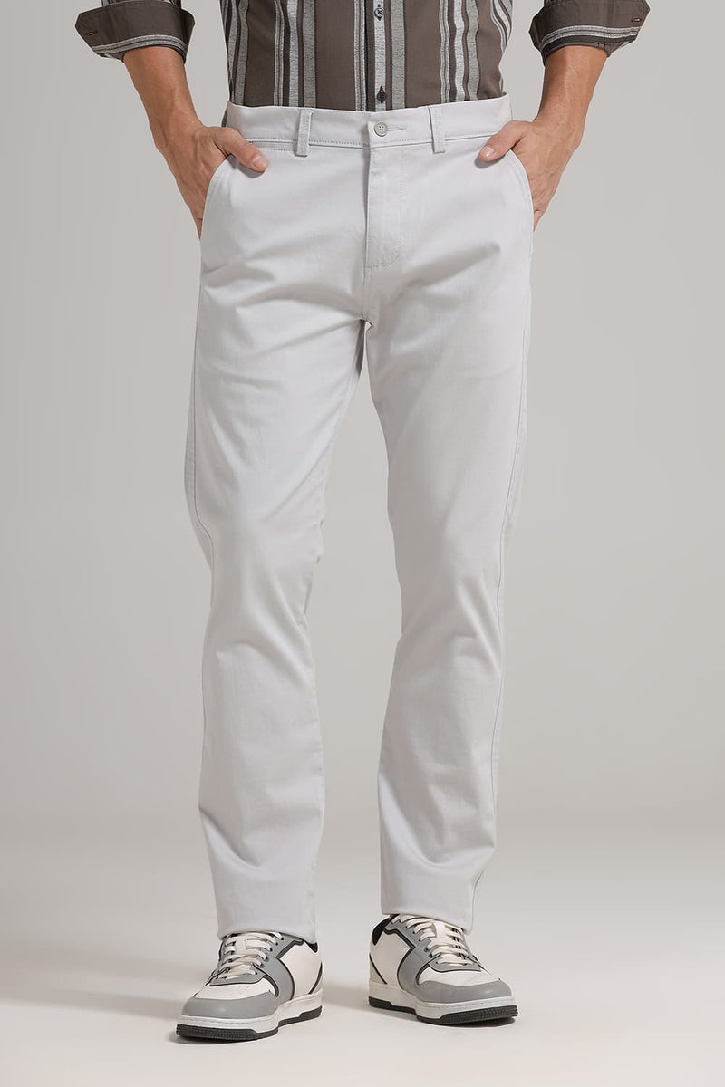 TAPERED FIT COTTON STRETCH TROUSER