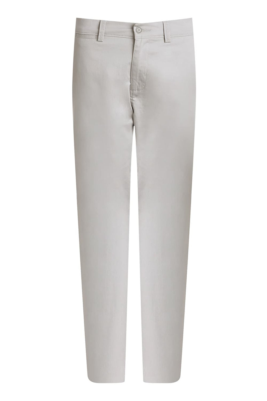 BASICS TAPERED FIT VAPOR BLUE GREY COTTON STRETCH TROUSER