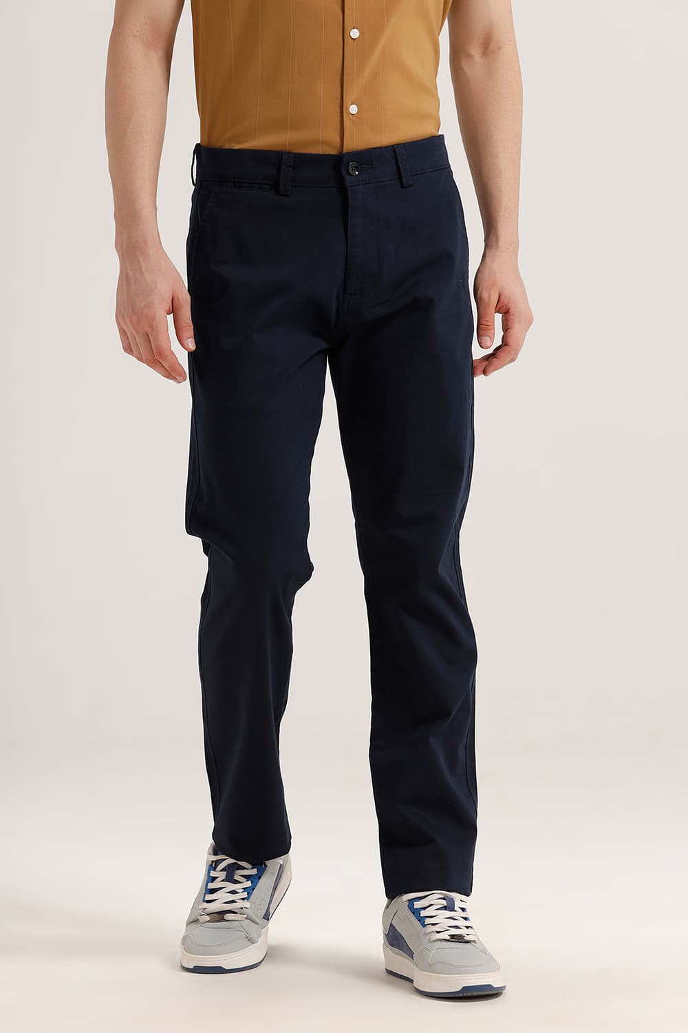 TAPERED FIT COTTON STRETCH TROUSER