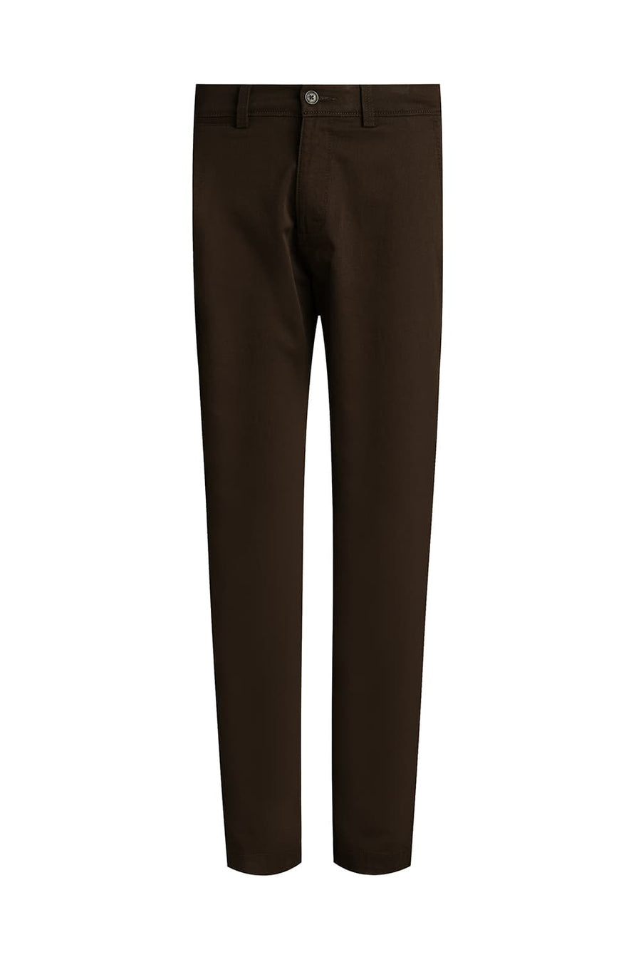 BASICS TAPERED FIT BELUGA OLIVE COTTON STRETCH TROUSER