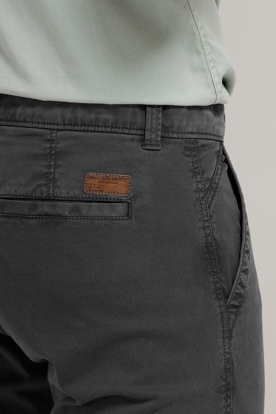 BASICS DRIFT FIT TURKISH COFFEE BROWN COTTON STRETCH TWILL TROUSER