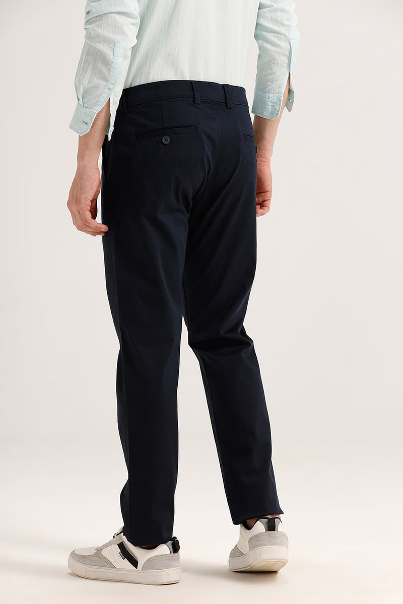 TAPERED FIT COTTON STRETCH TROUSER