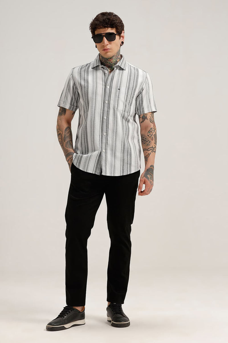 TAPERED FIT COTTON STRETCH TROUSER