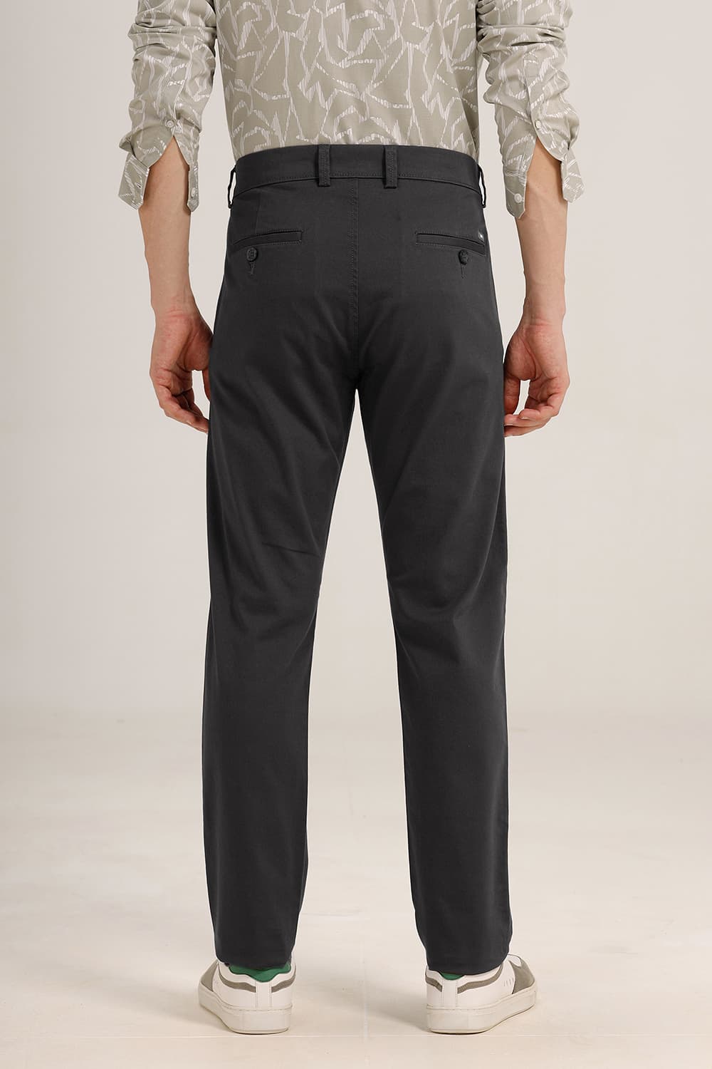 TAPERED FIT COTTON STRETCH TROUSER