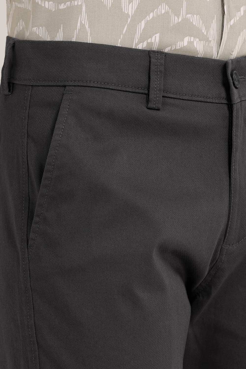 TAPERED FIT COTTON STRETCH TROUSER