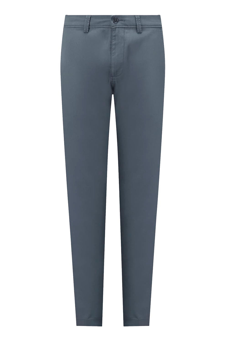 BASICS TAPERED FIT GOBLIN GREY COTTON STRETCH STRUCTURE TROUSER