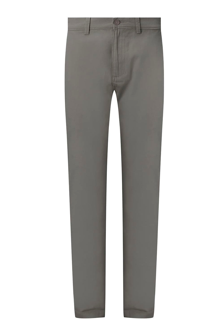 BASICS SKINNY FIT FLINT GREY COTTON STRETCH STRUCTURE TROUSER