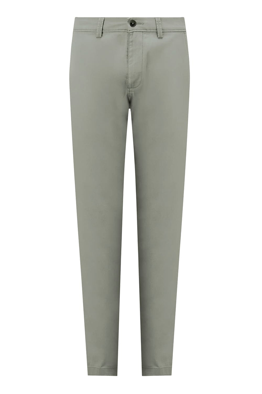BASICS TAPERED FIT SEAGRASS GREEN COTTON STRETCH STRUCTURE TROUSER